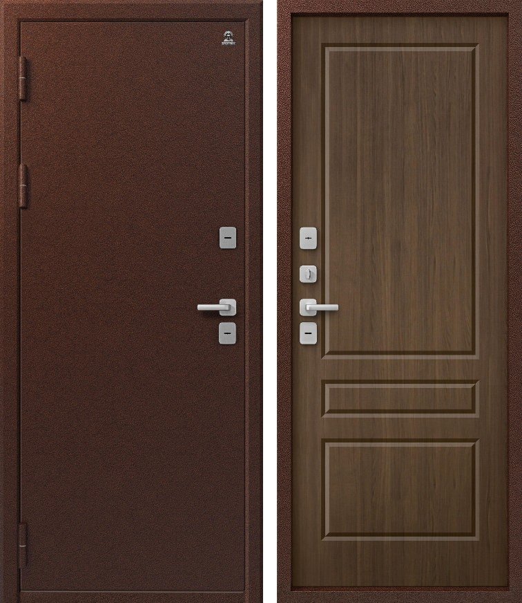 Входная дверь для дома Термо-6 Медь антик + Миндаль (860х2050, лев.)