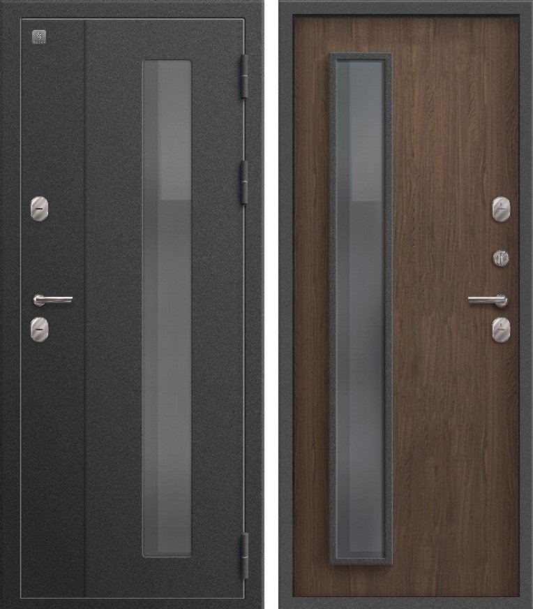 Входная дверь Термо-800 (2026) Пепельный муар + Миндаль
