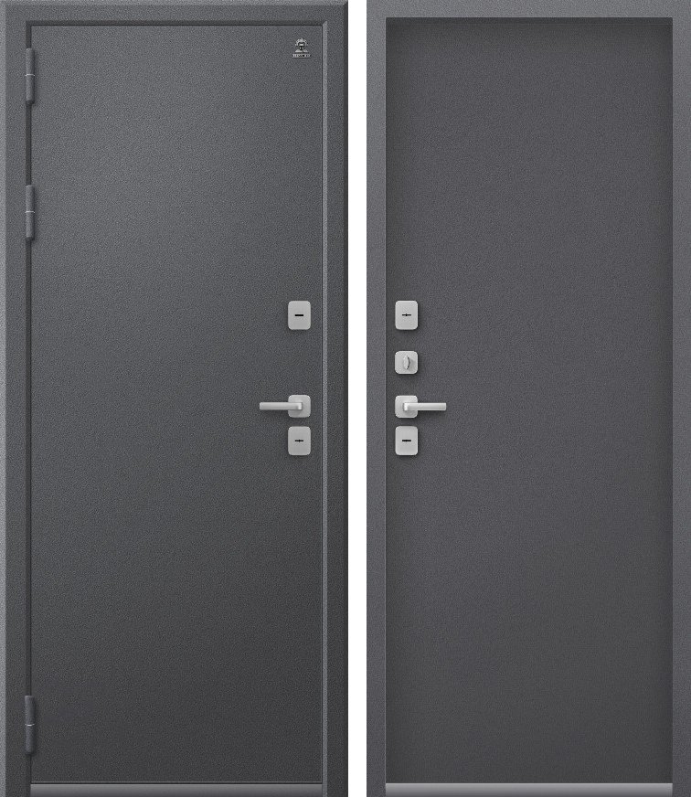 Входная дверь для дома Термо-5 (2026) Серый букле + Серый букле (960х2050, лев.)