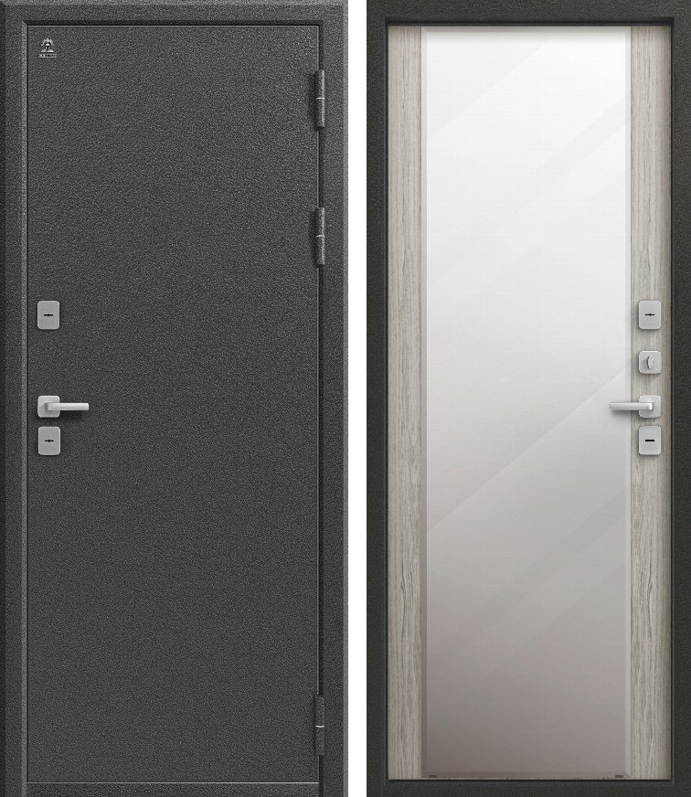 Входная дверь Термо-6 Серебро антик + Полярный дуб