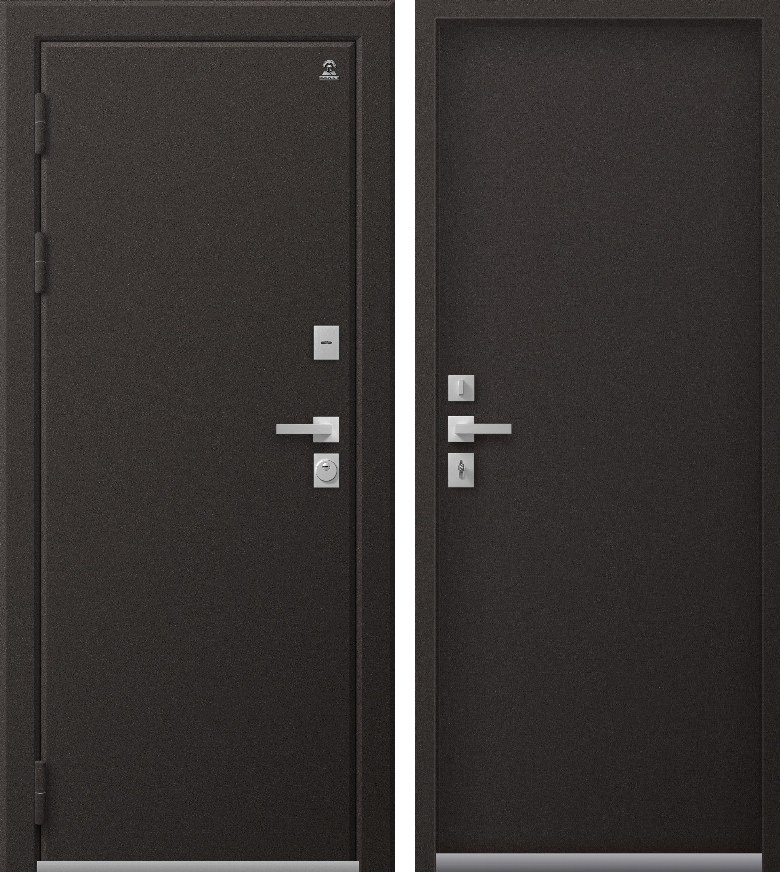 Входная дверь для дома Термо-3 (2026) Шоколад муар + Шоколад муар (960х2050, лев.)