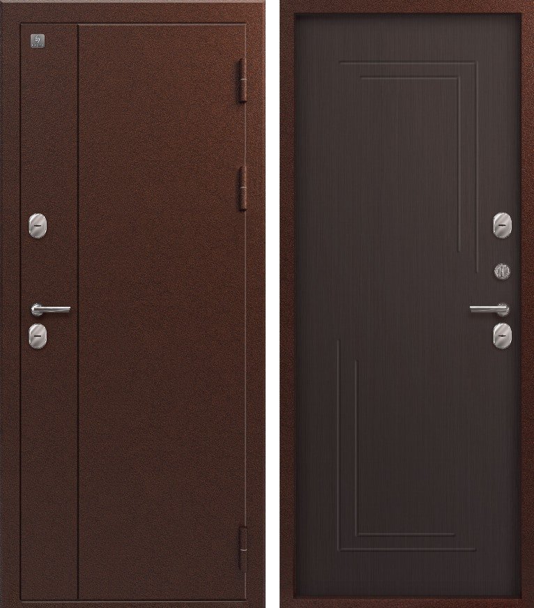 Входная дверь Термо-100 (2026) Медь антик + Темная лиственница