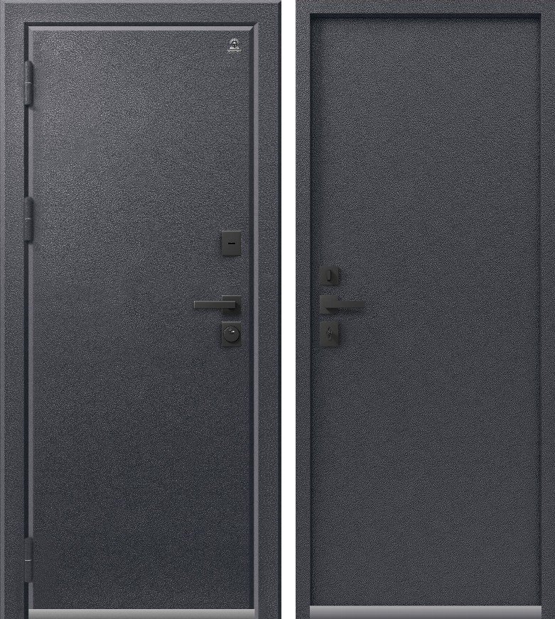 Входная дверь для дома Термо-3 (2026) Антрацит муар + Антрацит муар (960х2050, лев.)