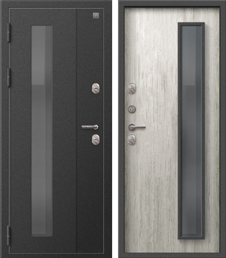 Входная дверь Термо-800 (2026) Пепельный муар + Дуб полярный