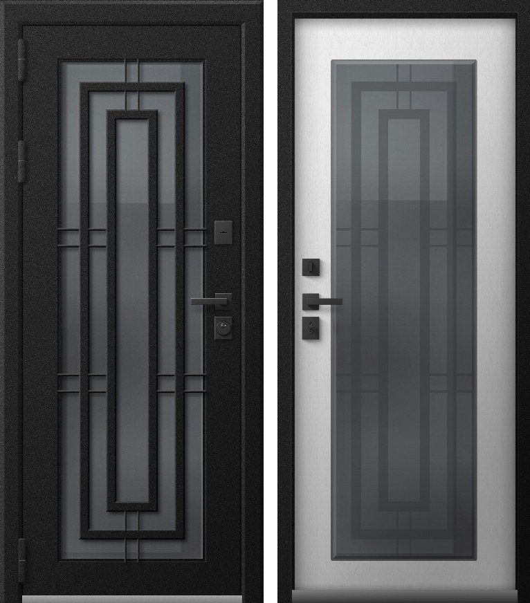 Входная дверь Термо Премиум 3 (2026) Черный муар + Софт ясень белый