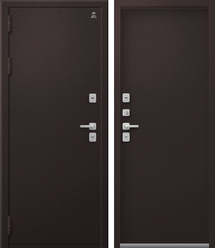 Входная дверь для дома Термо-5 (2026) Шоколад букле + Шоколад букле (960х2050, лев.)