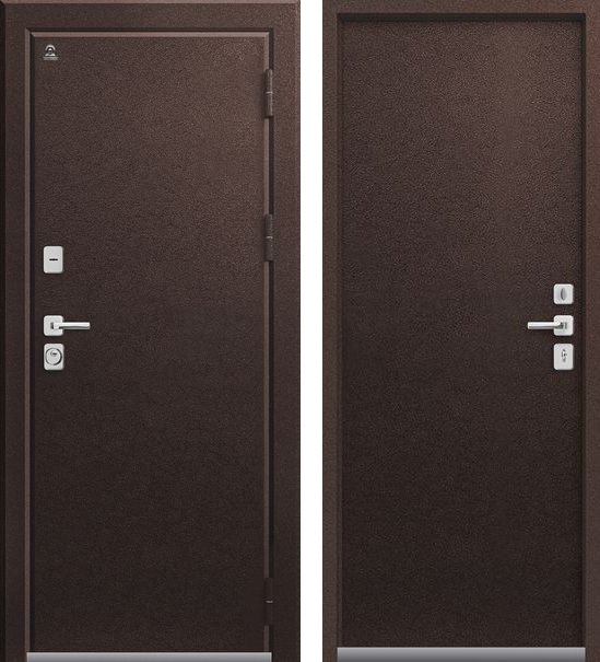 Входная дверь для дома Термо-3 Шоколадный муар + Шоколадный муар (960х2050, прав.)