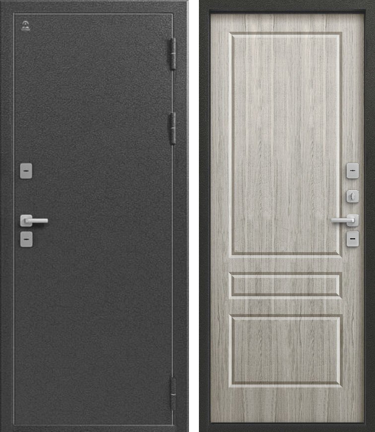 Входная дверь Термо-6 Серебро антик + полярный дуб