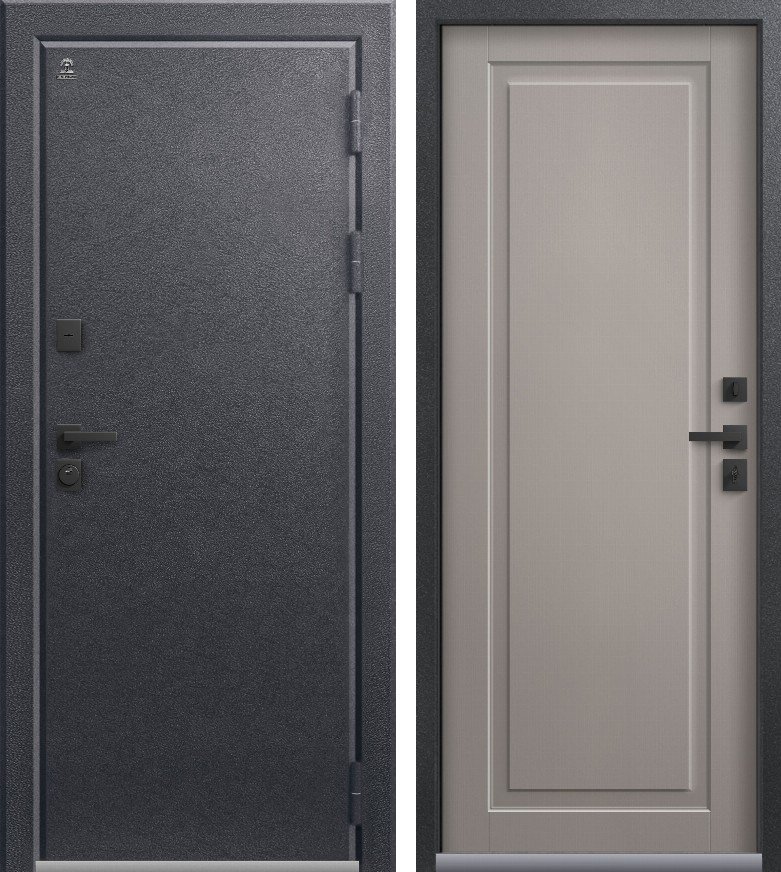 Входная дверь Термо-4 (2026) Антрацит муар + Кашемир грей