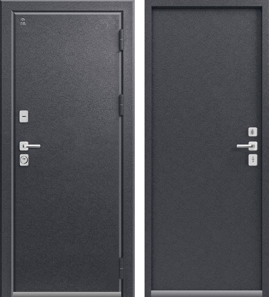 Входная дверь для дома Термо-3 Антрацит муар + Антрацит муар (960х2050, прав.)