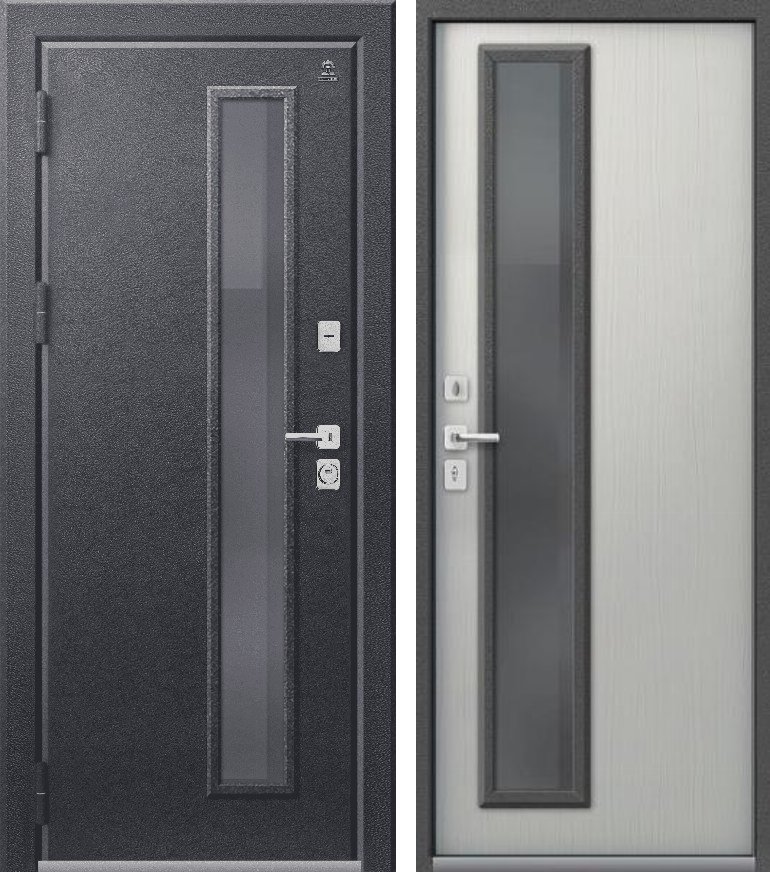 Входная дверь Термо-10 Антрацит муар + Ясень скандинавский