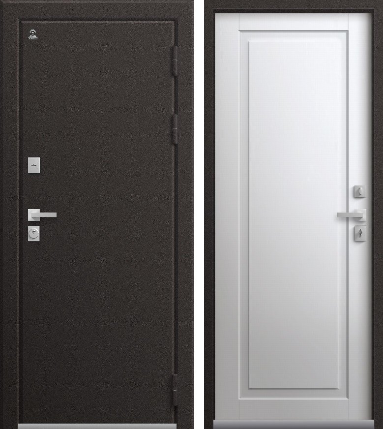 Входная дверь Термо-4 (2026) Шоколад муар + Кашемир белый