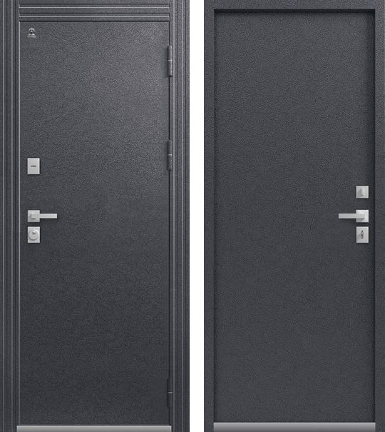 Входная дверь для дома Термо-1 Антрацит муар + Антрацит муар (960х2050, прав.)