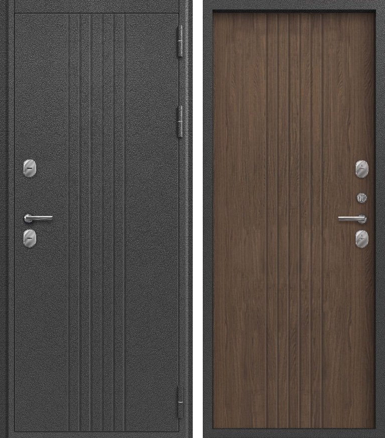 Входная дверь Термо-190 Серебро антик + Миндаль рифленый