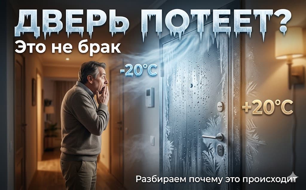 Конденсат на входной двери: ошибка монтажа или физика